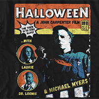 Halloween- Comic Cover on a black ringspun cotton shirt