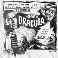 Hammer House Of Horror- Horror Of Dracula on a white ringspun cotton shirt