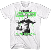 Hammer House Of Horror- The Curse Of Frankenstein on a white ringspun cotton shirt