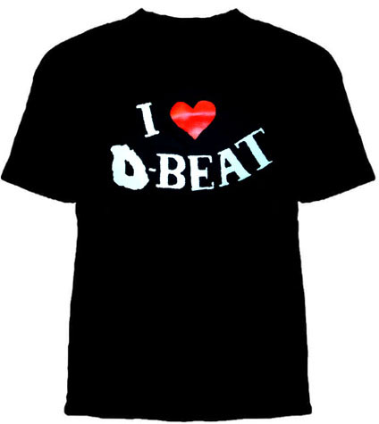 I Love D-Beat on a black YOUTH sized shirt