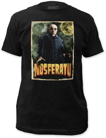 Nosferatu- Pic on a black ringspun cotton shirt