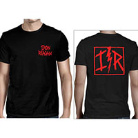 Iron Reagan- Small Logo on front, I/R on back on a black shirt (Sale price!)
