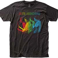 Jimi Hendrix- Rainbow Live Pics on a black ringspun cotton shirt (Sale price!)