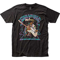 Jimi Hendrix- Psychedelic Haze on a black ringspun cotton shirt (Sale price!)