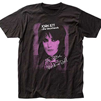 Joan Jett And The Blackhearts- I Love Rock N Roll on a black shirt (Sale price!)