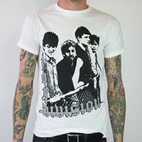 Joy Division- Band Pic on a white ringspun cotton shirt (Sale price!)
