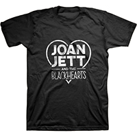 Joan Jett And The Blackhearts- Heart Logo on a black ringspun cotton shirt