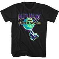 Killer Klowns From Outer Space- Spinning Globe on a black ringspun cotton shirt