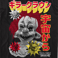 Killer Klowns From Outer Space- Rudy (Japanese Design) on a black ringspun cotton shirt