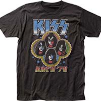 Kiss- Alive In '79! on a charcoal ringspun cotton shirt
