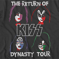 Kiss- The Return Of Kiss, Dynasty Tour on a charcoal ringspun cotton shirt
