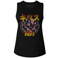 Kiss- Japanese Band Pic on a black girls tank shirt