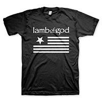 Lamb Of God- Flag on a black shirt