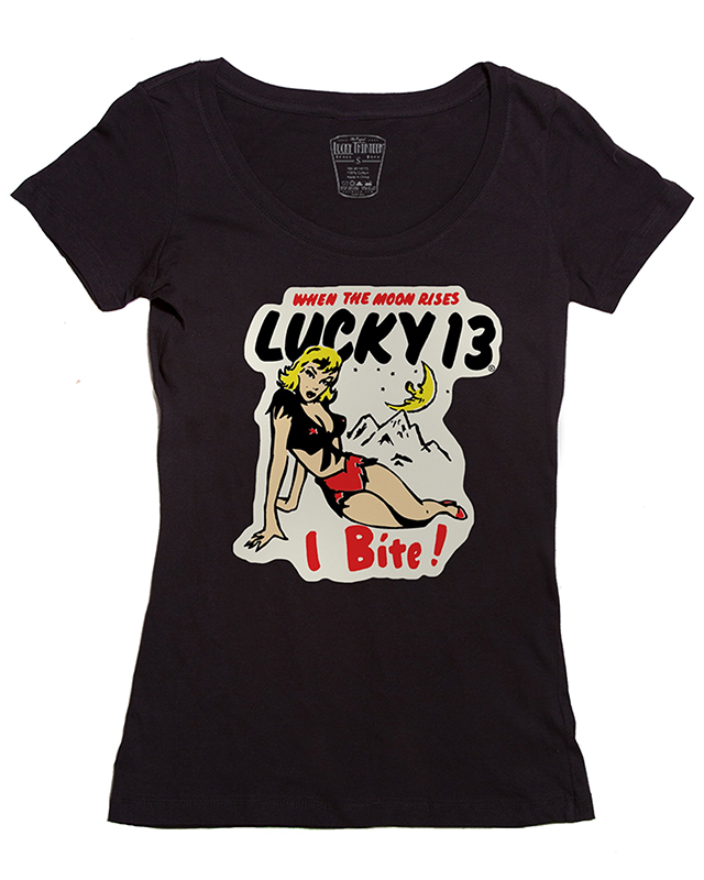 I Bite Girls Scoop Neck shirt by Lucky 13