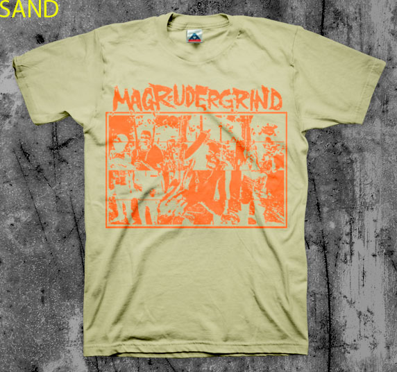 Magrudergrind- Humanity Is Unrest shirt (Orange Print on Various Color Ts)