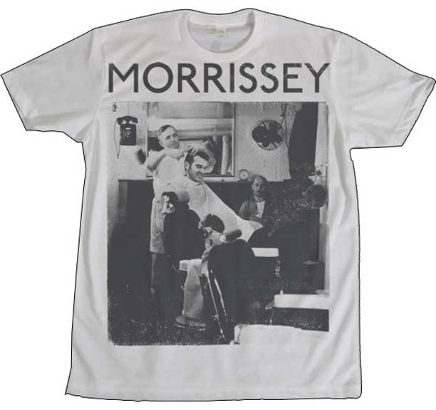 Morrissey- Barber on a white ringspun cotton shirt