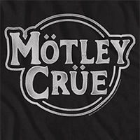 Motley Crue- Circle Logo on a black ringspun cotton shirt