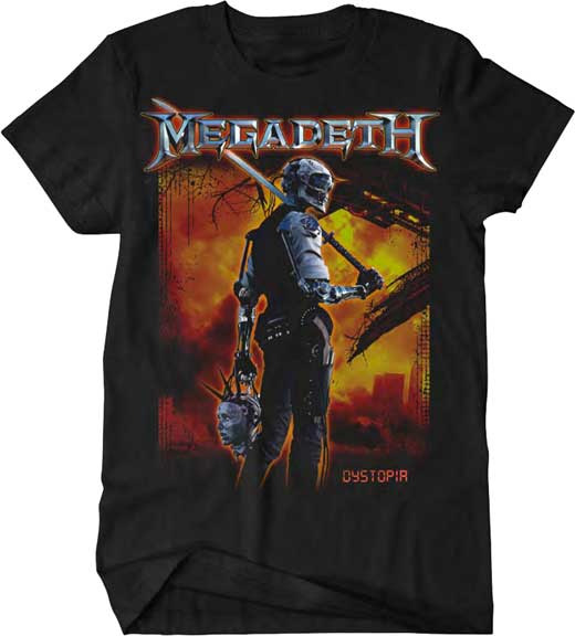 Megadeth- Dystopia on a black shirt