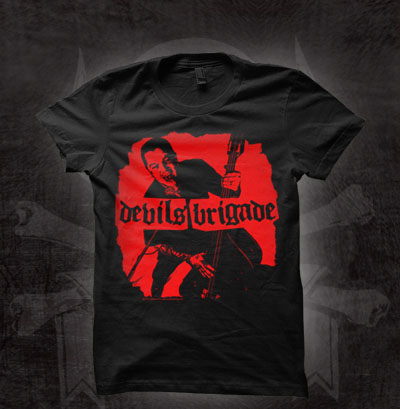 Devils Brigade- Album Cover on a black girls fitted shirt (Sale price!)