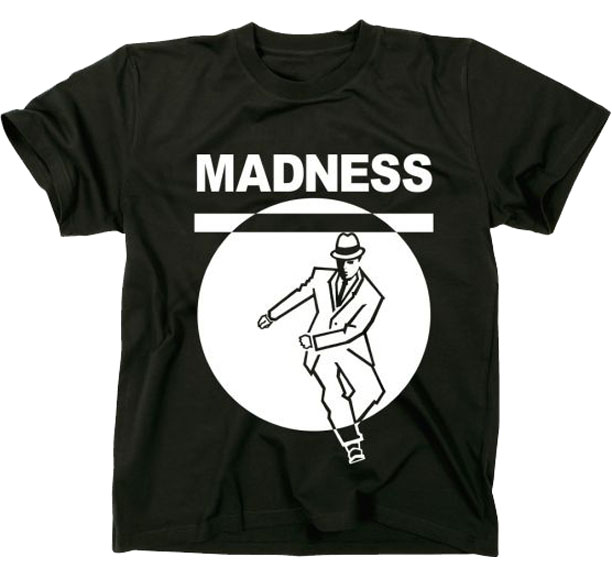 Madness- 1979 Dancing Guy on a black shirt