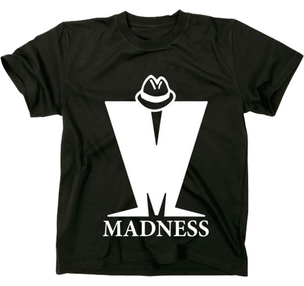 Madness- Classic M on a black shirt
