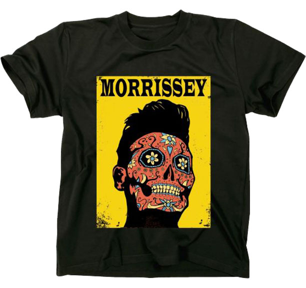 Morrissey- Day Of The Dead (Yellow) on a black shirt