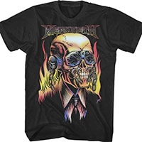 Megadeth- Vic Flames on a black shirt