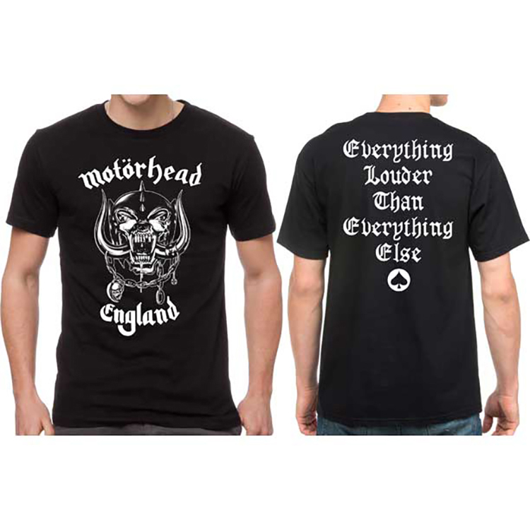 Motorhead Men's  England F&B Louder Than Everything T-shirt Black 