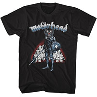 Motorhead- War Pig Knight With Skulls on a black shirt