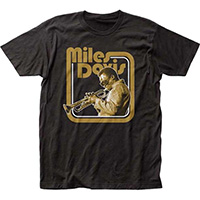 Miles Davis- Trumpet on a black shirt (Sale price!)
