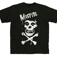 Misfits- Fiend Skull & Bones on a black shirt