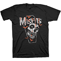 Misfits- Coffin, Skull & Bats on a black shirt