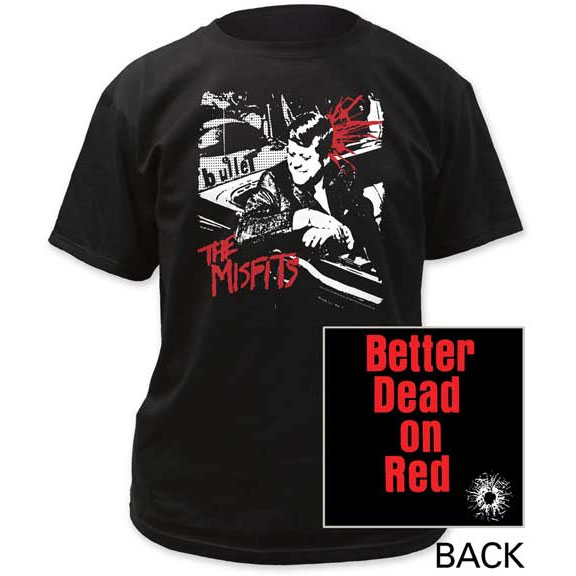 Misfits- Bullet on front, Logo on back on a black shirt