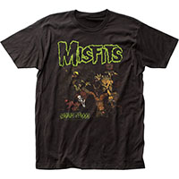 Misfits- Wolfs Blood (Green Logo) on a black ringspun cotton shirt (Sale price!)