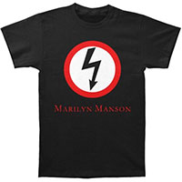 Marilyn Manson- Bolt on a black shirt (Sale price!)