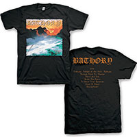 Bathory- Twilight Of The Gods on front & back on a black shirt