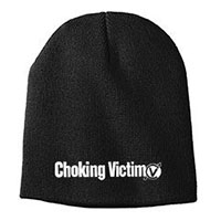Choking Victim- Logo embroidered on a black beanie