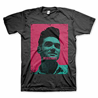 Morrissey- Blue Face on a black shirt