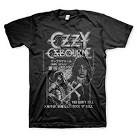 Ozzy Osbourne- You Can't Kill Rock N Roll on a black shirt