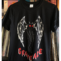 Mothman on a black shirt by Graveface - SALE 3X only