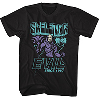 Masters Of The Universe- Skeletor (Evil Since 1987) on a black ringspun cotton shirt