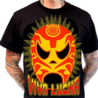 Lucky Mule Brand- Viva Lucha on a black shirt (Sale price!)