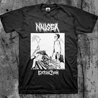 Nausea- Extinction on a black shirt