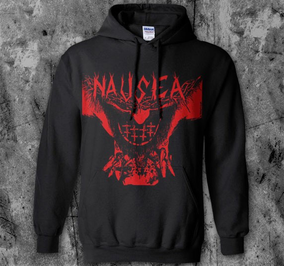 Nausea- Jesus on a black hooded sweatshirt