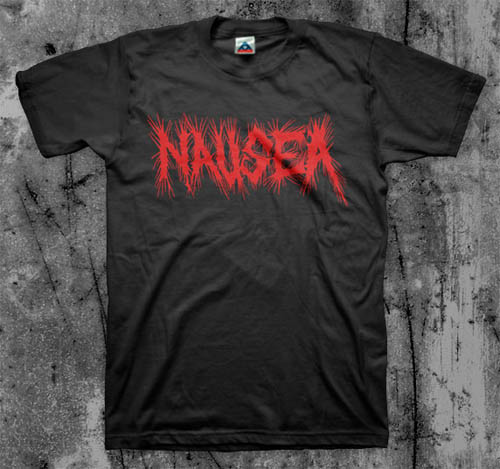 Nausea- Logo on a black shirt