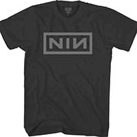 Nine Inch Nails- NIN Logo on a black ringspun cotton shirt