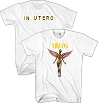 Nirvana- In Utero on front and back on a white shirt