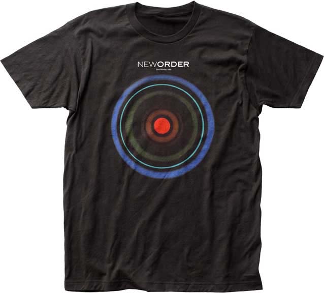 New Order- Blue Monday on a black ringspun cotton shirt