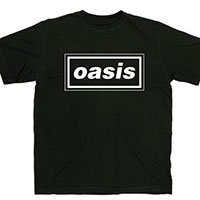 Oasis- Logo on a black ringspun cotton shirt