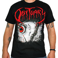 Obituary- Cause Of Death (Eye) on a black shirt (Sale price!)